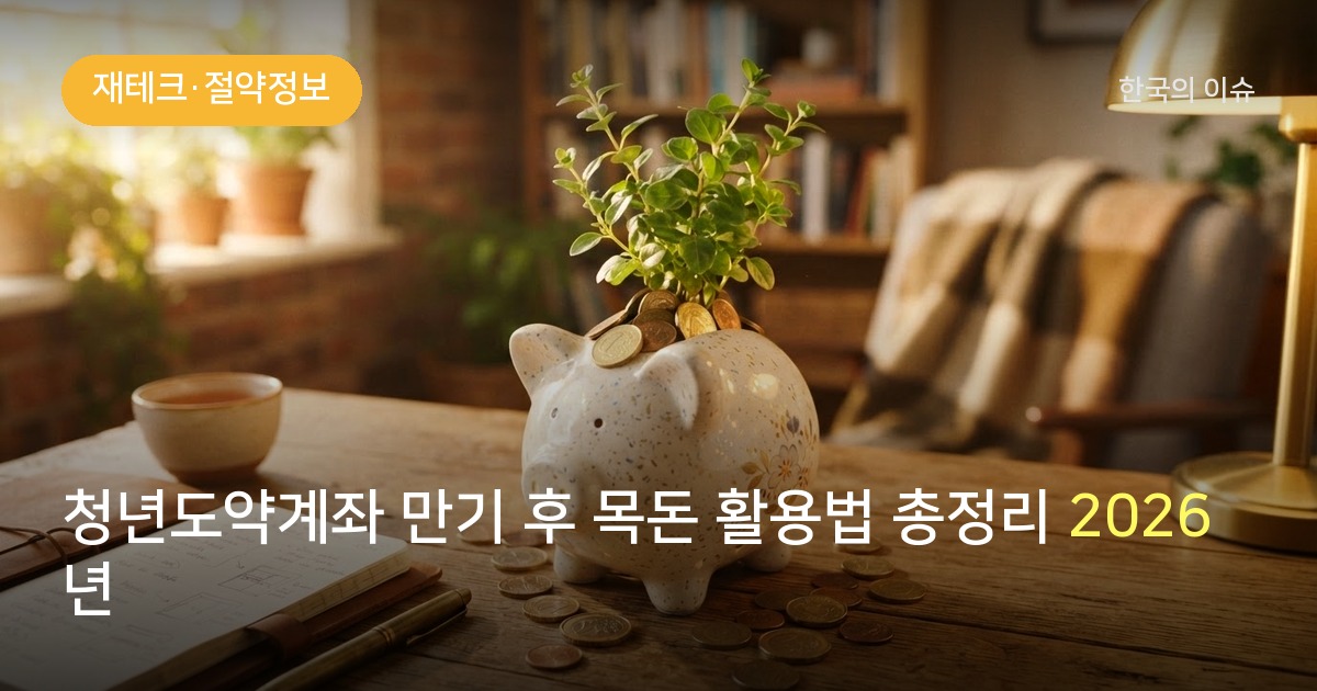 청년도약계좌 만기 후 목돈 활용법 총정리 2026년