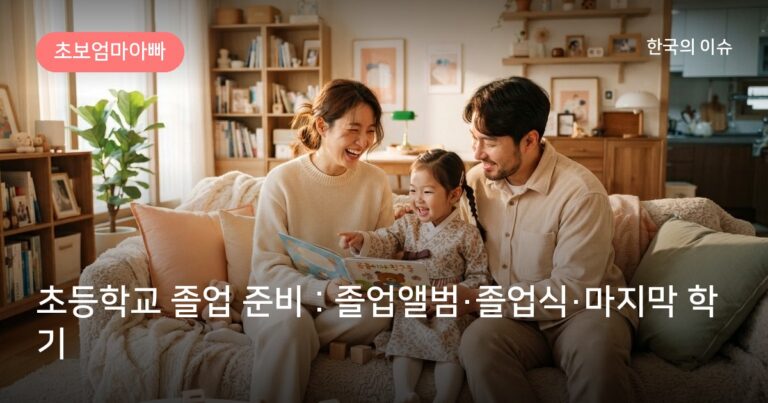 초등학교 졸업 준비 : 졸업앨범·졸업식·마지막 학기