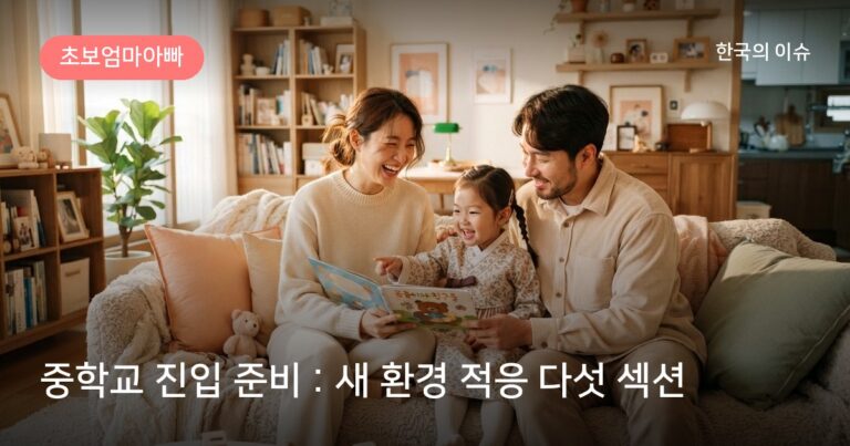 중학교 진입 준비 : 새 환경 적응 다섯 섹션