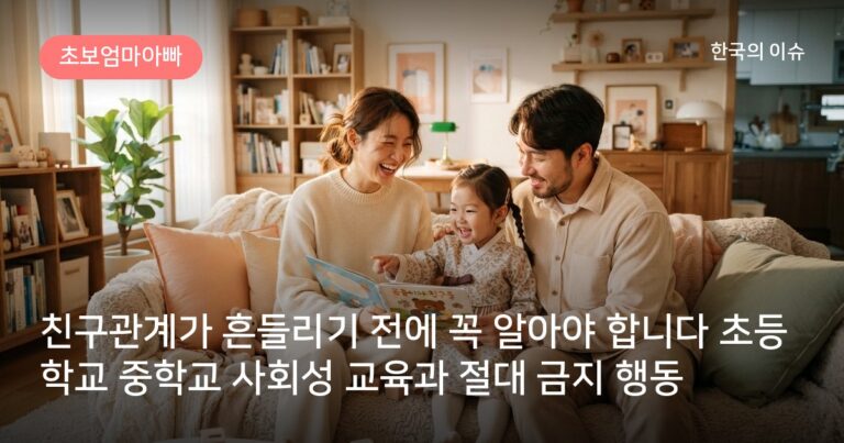 친구관계가 흔들리기 전에 꼭 알아야 합니다 초등학교 중학교 사회성 교육과 절대 금지 행동