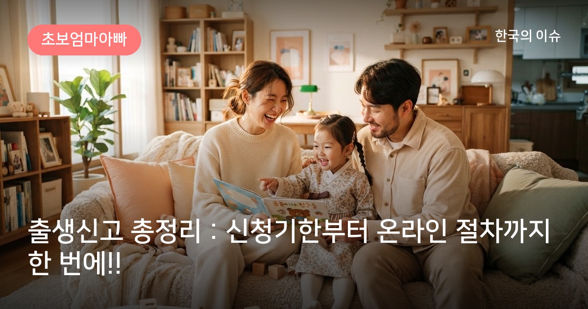 출생신고 총정리 : 신청기한부터 온라인 절차까지 한 번에!!
