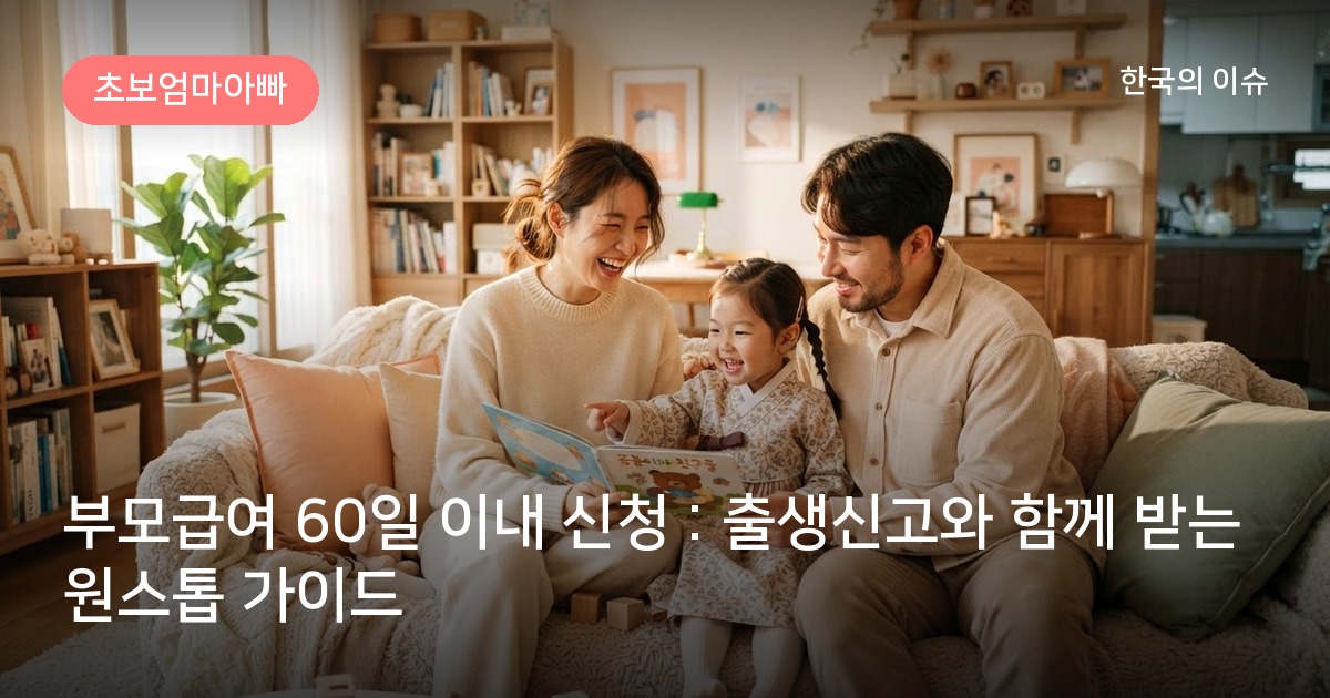 부모급여 60일 이내 신청 : 출생신고와 함께 받는 원스톱 가이드