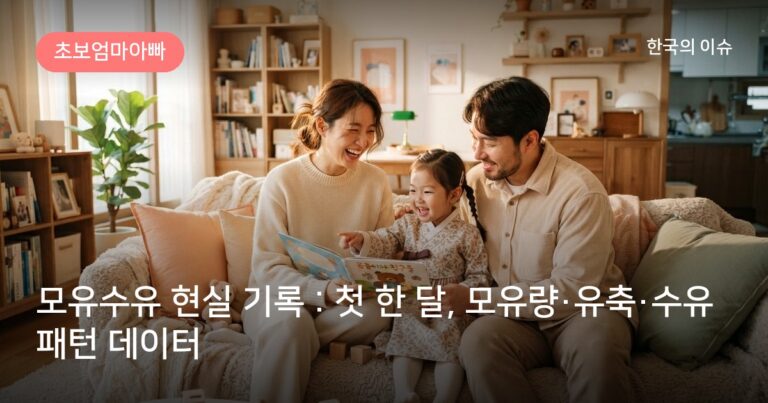 모유수유 현실 기록 : 첫 한 달, 모유량·유축·수유 패턴 데이터