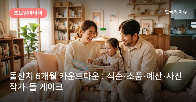 돌잔치 6개월 카운트다운 : 식순·소품·예산·사진 작가·돌 케이크