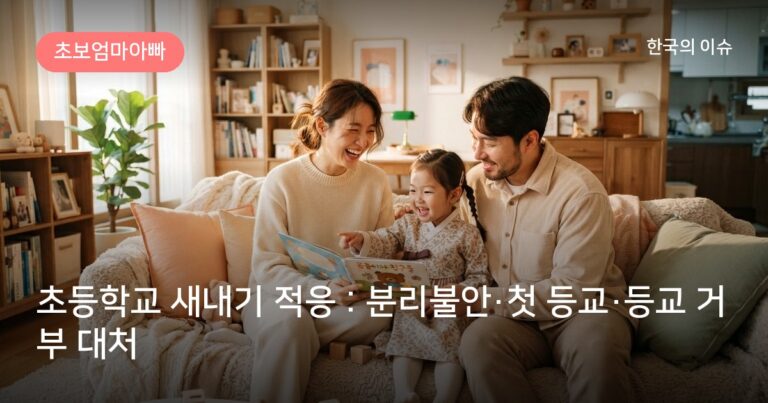 초등학교 새내기 적응 : 분리불안·첫 등교·등교 거부 대처