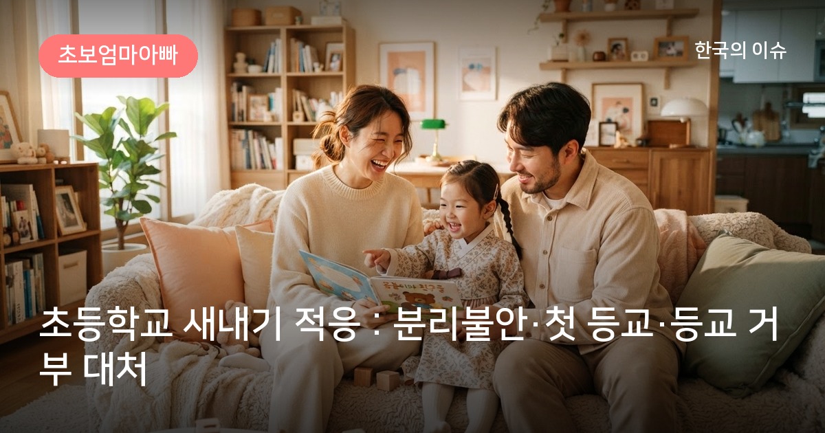 초등학교 새내기 적응 : 분리불안·첫 등교·등교 거부 대처