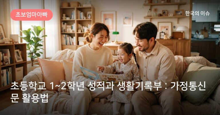 초등학교 1~2학년 성적과 생활기록부 : 가정통신문 활용법