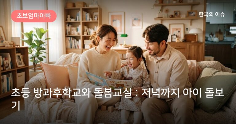 초등 방과후학교와 돌봄교실 : 저녁까지 아이 돌보기