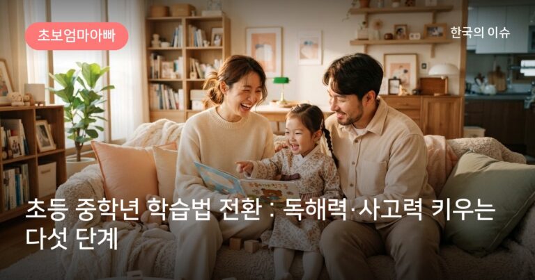 초등 중학년 학습법 전환 : 독해력·사고력 키우는 다섯 단계